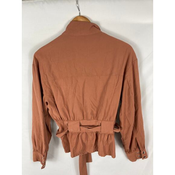 Nine West Cargo Zip Up Jacket in Cinnamon Orange Size medium - Picture 5 of 5